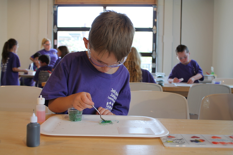 Field trip, school field trip, kids enjoying the craft of making glass